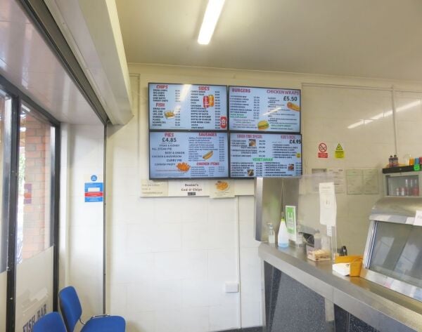 Established fish & chip shop in affluent waterside town, closes 8.30 pm latest