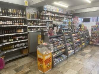 Big off-license convenience store with butchers