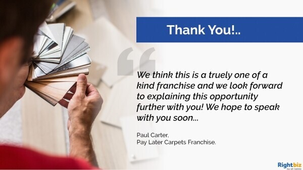 Pay Later Carpets Franchise Carlisle Our First Franchisee Made £11,000+ Profit in Month One Photo 7