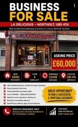 Takeaway Restaurant for Sale in Northolt, London Takeaway Restaurant for Sale in Northolt, London