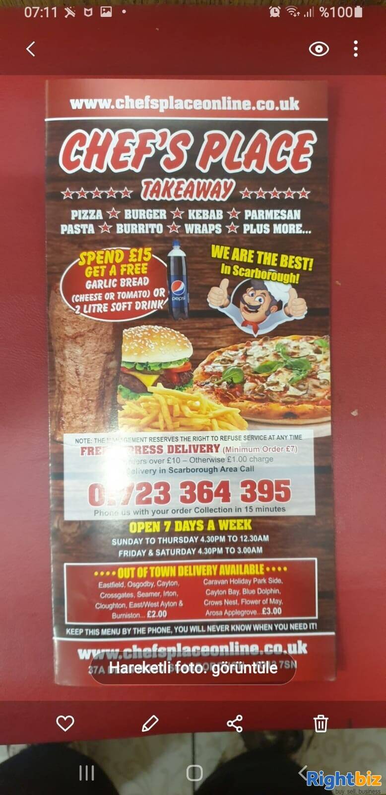 Leasehold Turkish Kebab Pizza Takeaway for Sale in Scarborough, North Yorkshire Photo 5