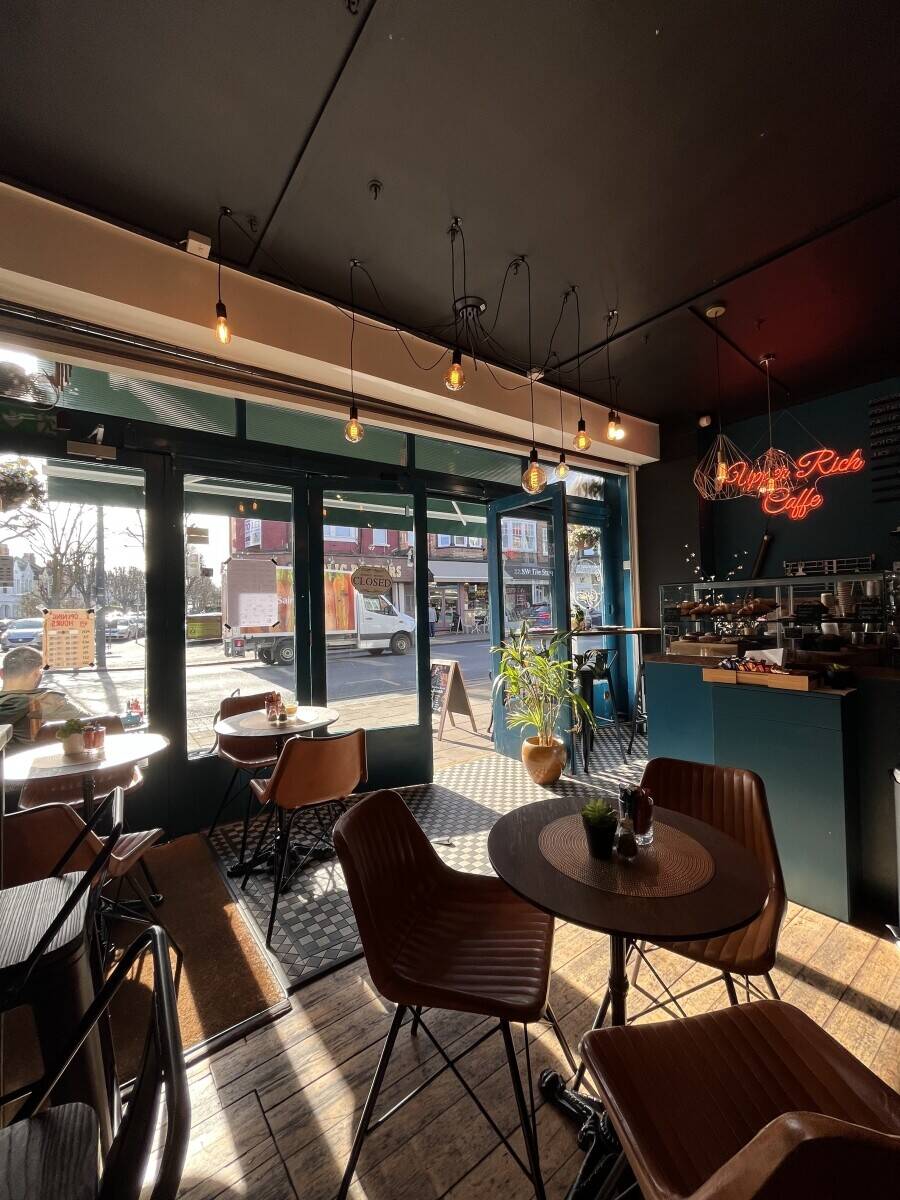 Super Fashionable Cafe on the high street with 15 years lease, 13 years remaining in East Sheen