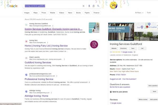 Ironing Services Guildford with Solid Customer Base For Sale