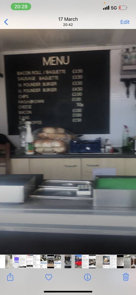 Burger van with plot/pitch