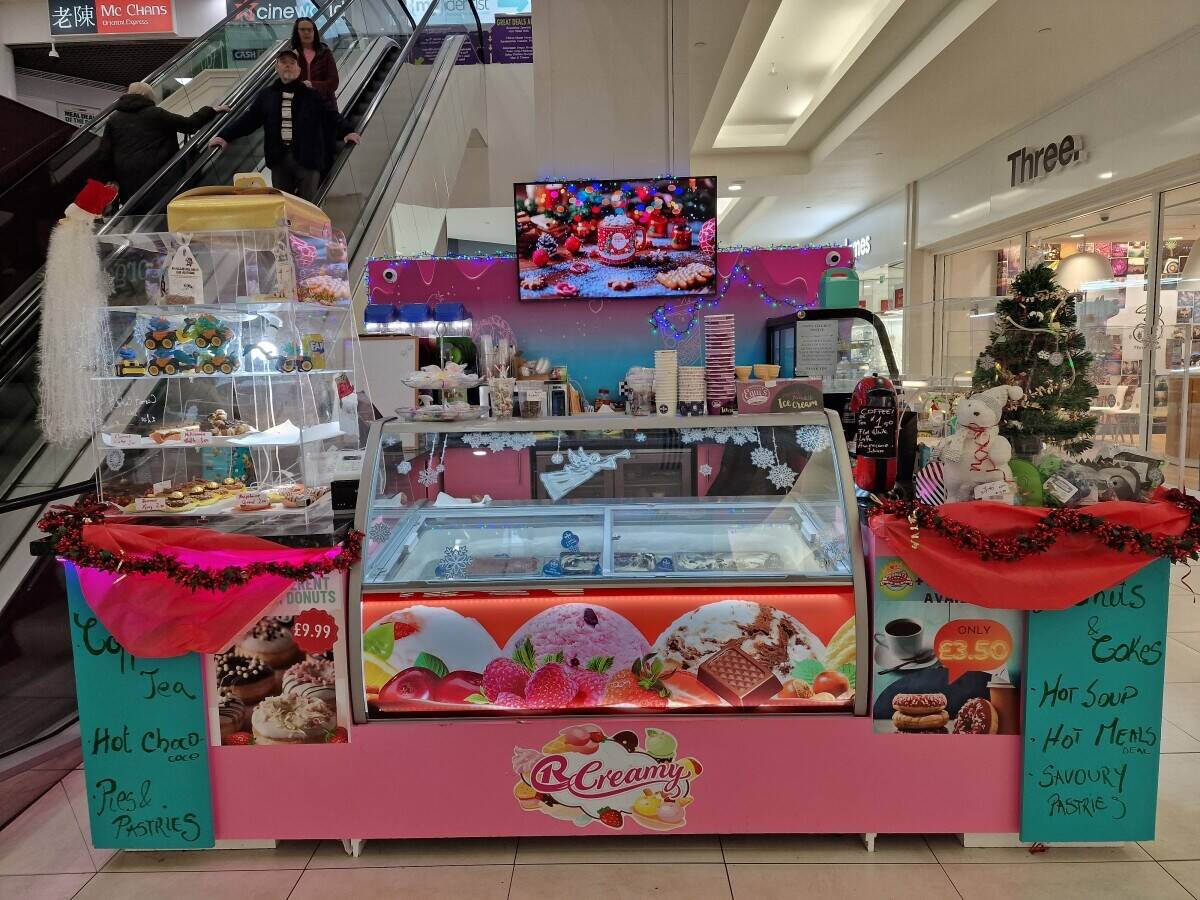 For Sale: Thriving Desserts & Ice Cream Kiosk in The Forge Shopping Centre, Glasgow 07500744238 Photo 6