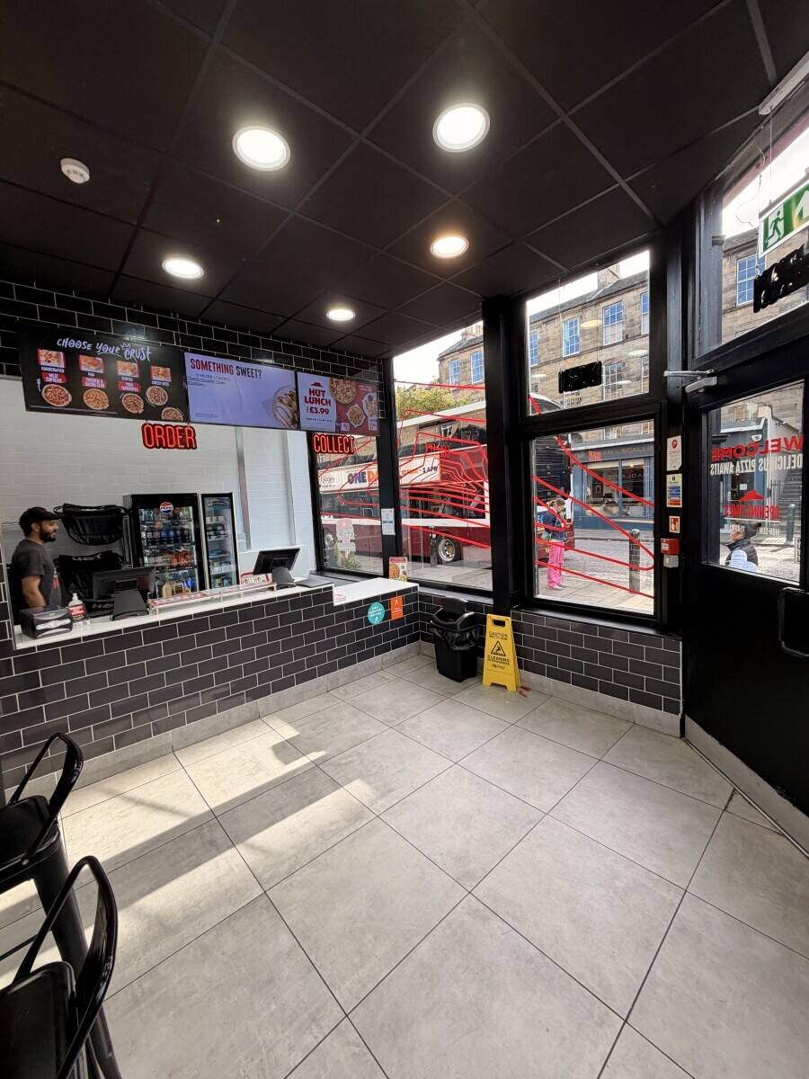 Pizza Hut lease for sale in a prominent trading location in Stockbridge Edinburgh