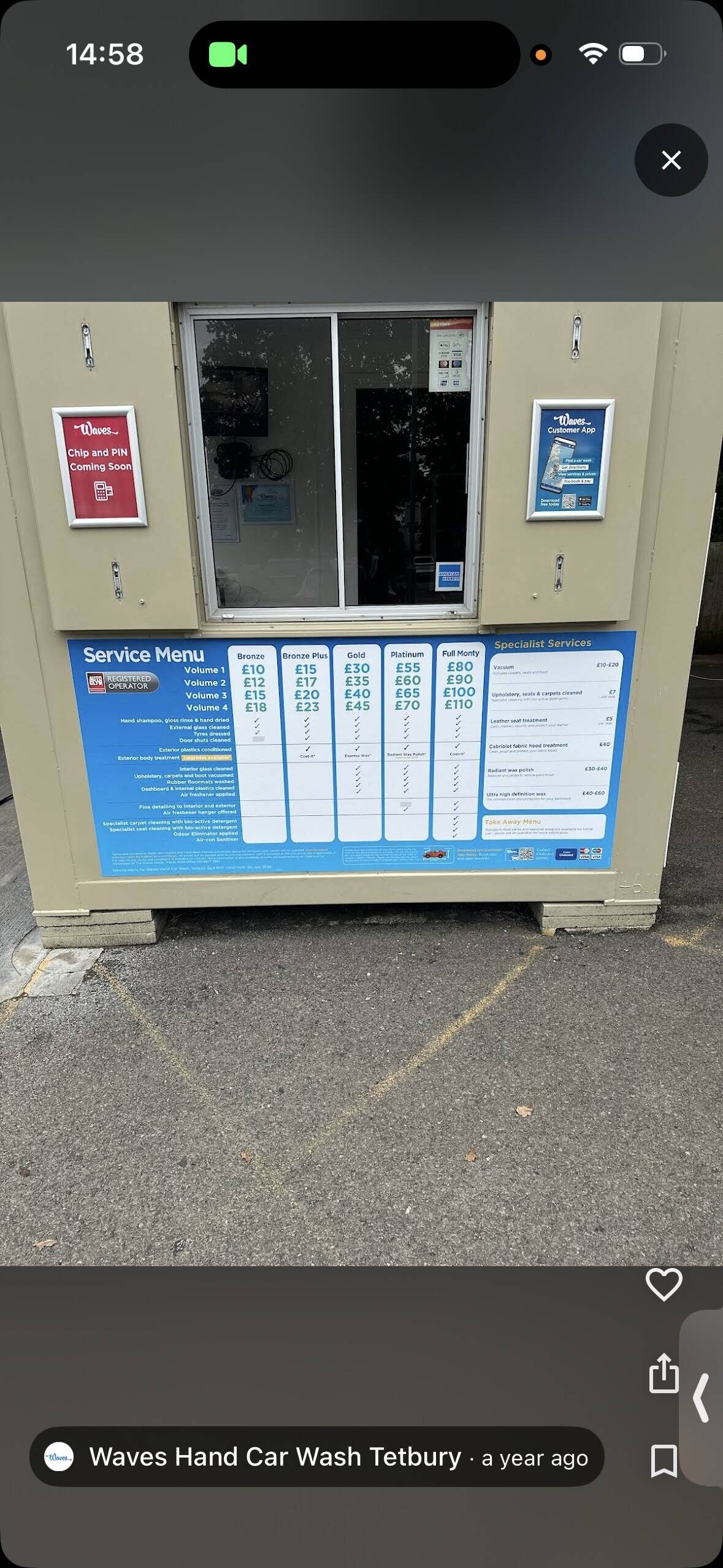 Tetbury waves hand car wash