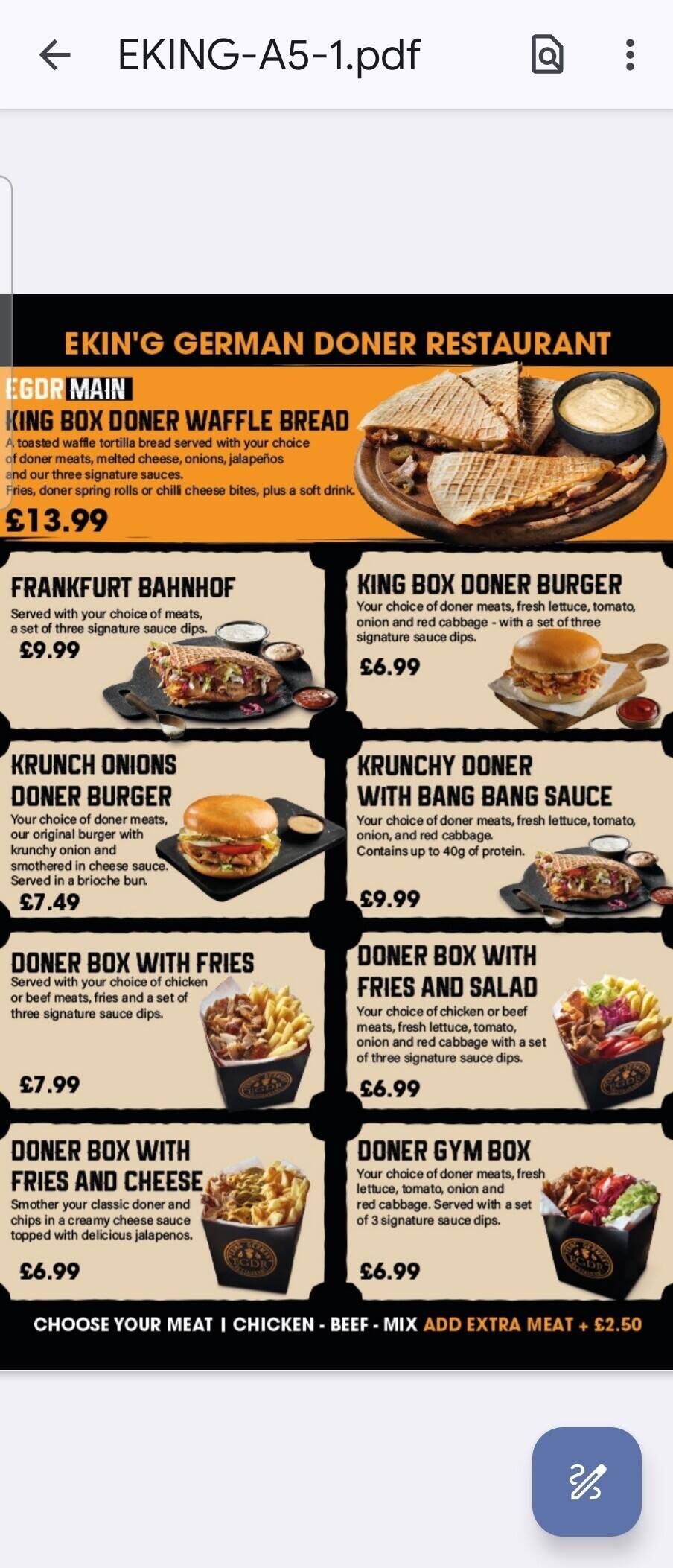 German Doner Restaurant Taekaway in High street for sale