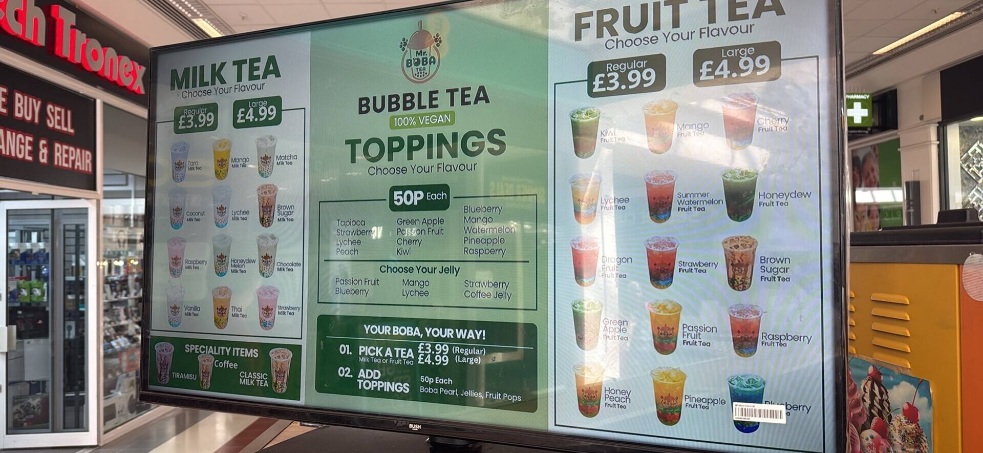Bubble tea and Strawberry Chocolate stall for Sale Photo 6
