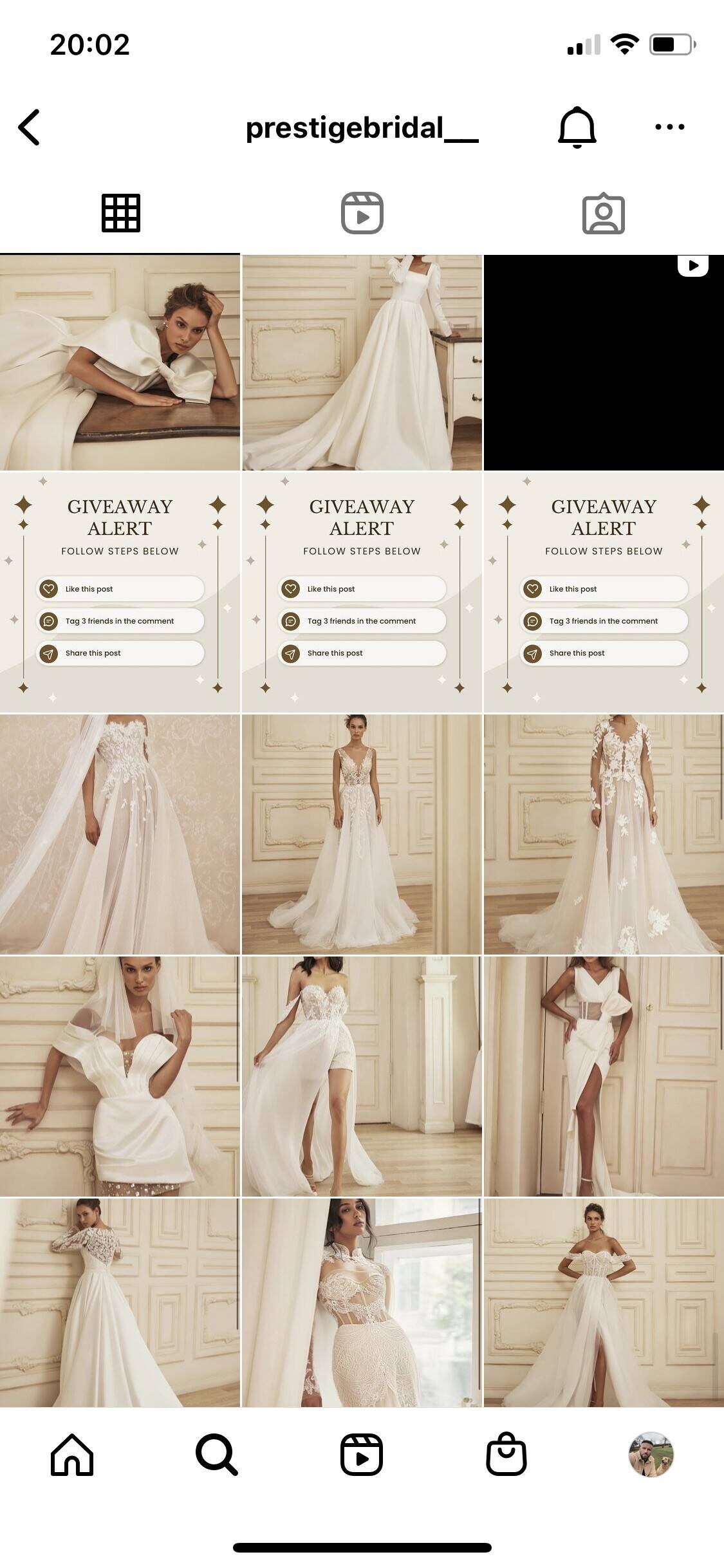 E commerce Wedding Dress Shop with stock to the retail value of 22k