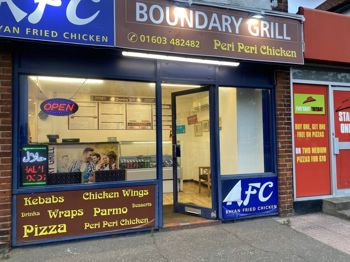 Kebab and Pizza shop for sale in Norwich city with 3 bedroom flat