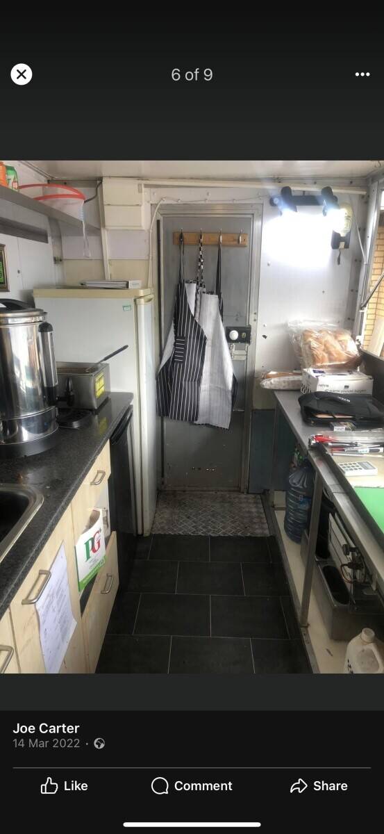 Burger van with plot/pitch