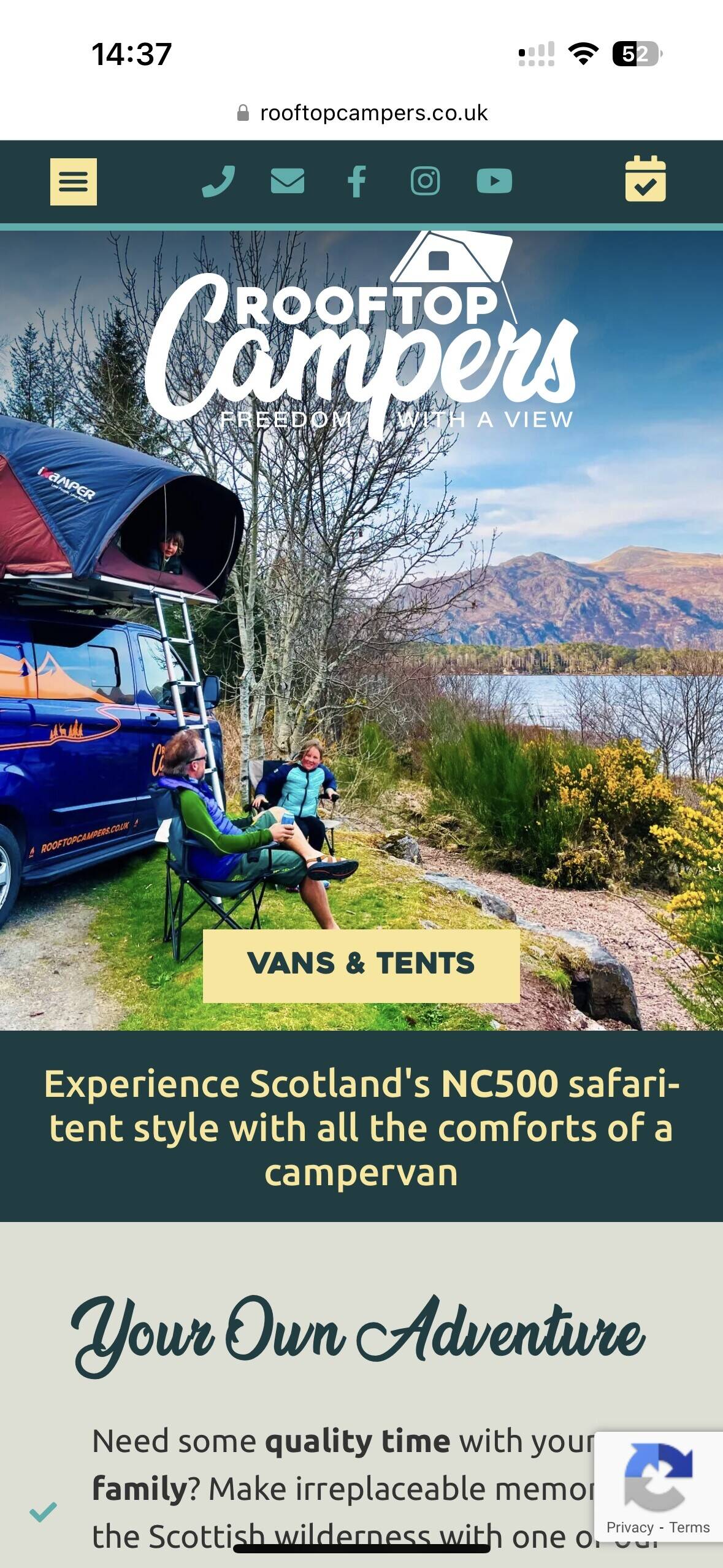 Small campervan rental company