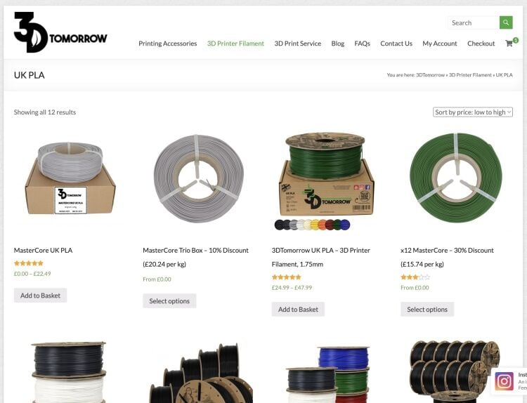 Unique 3D Printing Service and Filament E-Commerce Business Based in Stroud