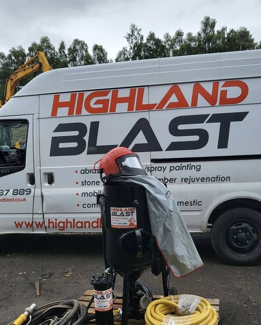 Well established abrasive blasting and powder coating business for sale in Highland