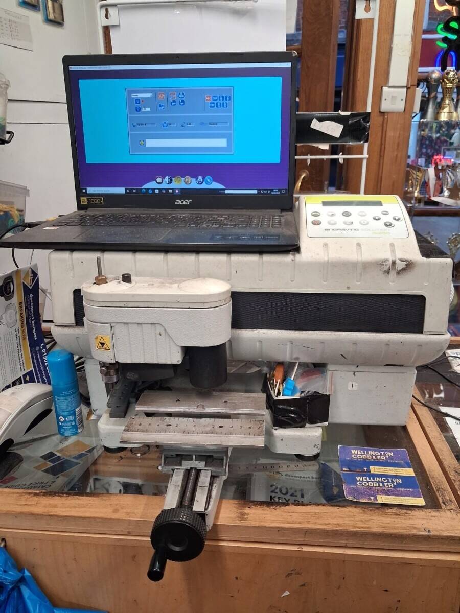 Key Cutting & Engraving with Shoe Repair Shop for sale in Telford Shropshire.