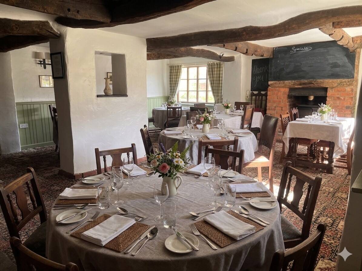 HEREFORDSHIRE - ON THE EDGE OF THE MALVERN HILLS - VILLAGE FREEHOUSE
