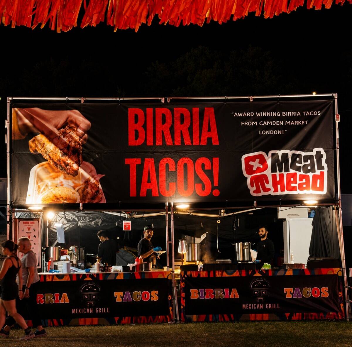 Award winning Birria Taco specialist Mexican food brand and location in Camden Market and UK Festivals Nation wide