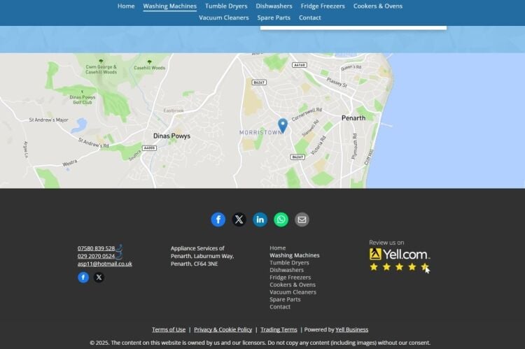 Relocatable Domestic Appliance Repairs Business