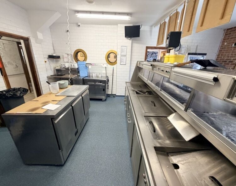 Detached fish & chip takeaway & 60 cover restaurant on huge plot with parking for over 35 vehicles