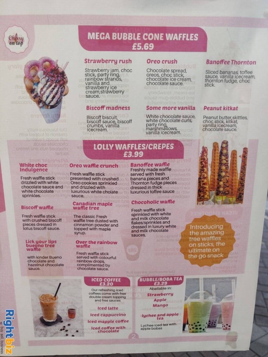 Desserts / bubble tea  shop/ cafe for sale in Cwmbran shopping centre south wales Photo 7