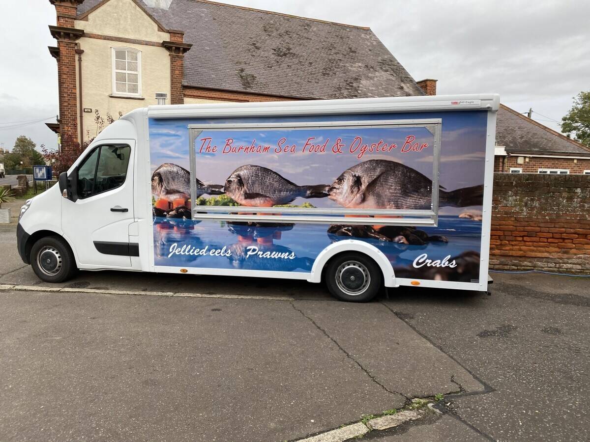 Seafood stall van for sale in Burnham on Crouch 