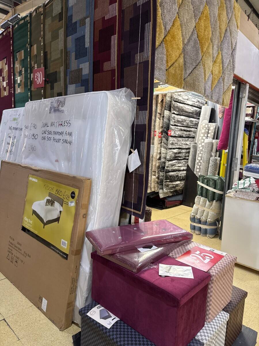 Busy Bedding & Homeware Shop in Busy Gorton Market