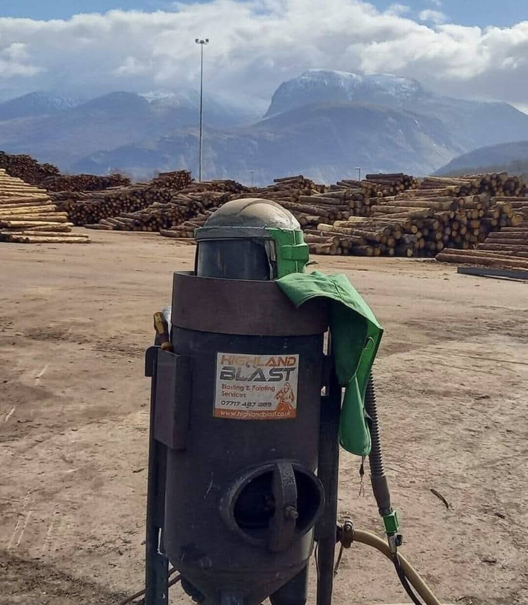 Well established abrasive blasting and powder coating business for sale in Highland
