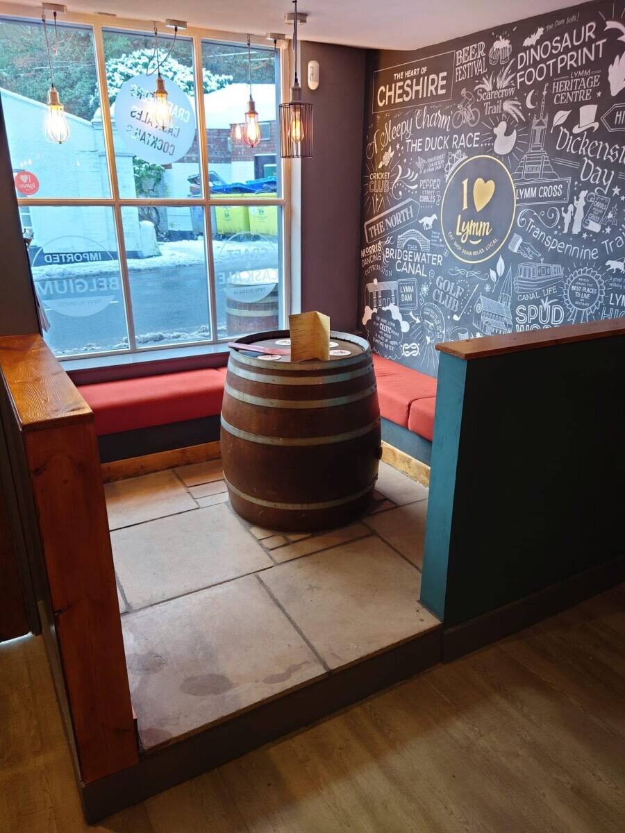 Established Bar for sale location in Lymm Cheshire.