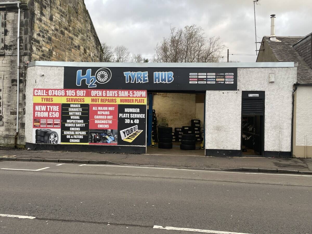 Established tyres & Autowork shop , Newmilns Main Street  