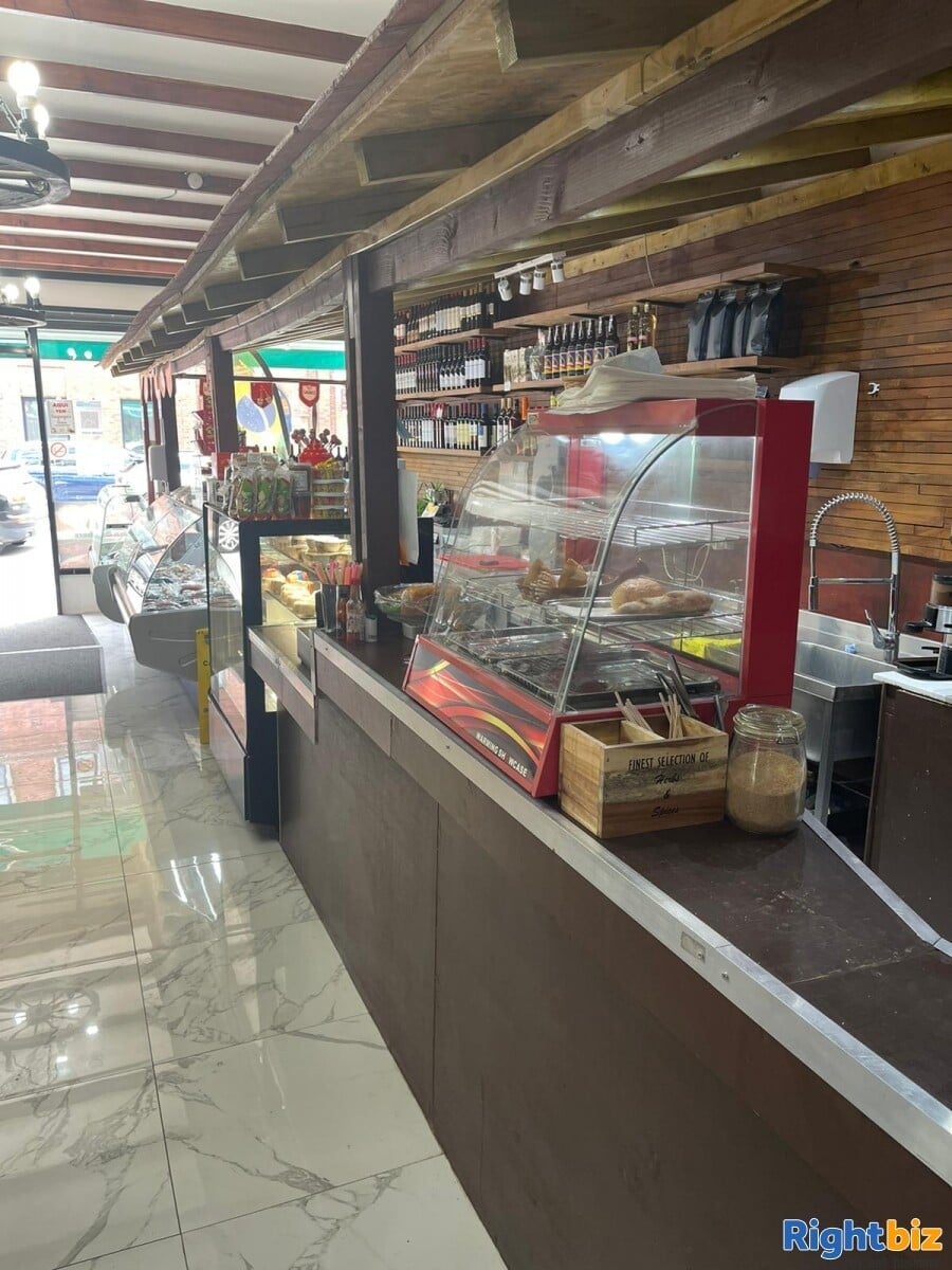 Groceries, Butcher, and Coffee Shop in North Finchley, London.