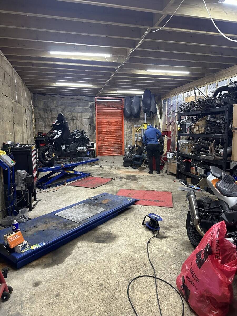 Motorcycle garage/shop for sale