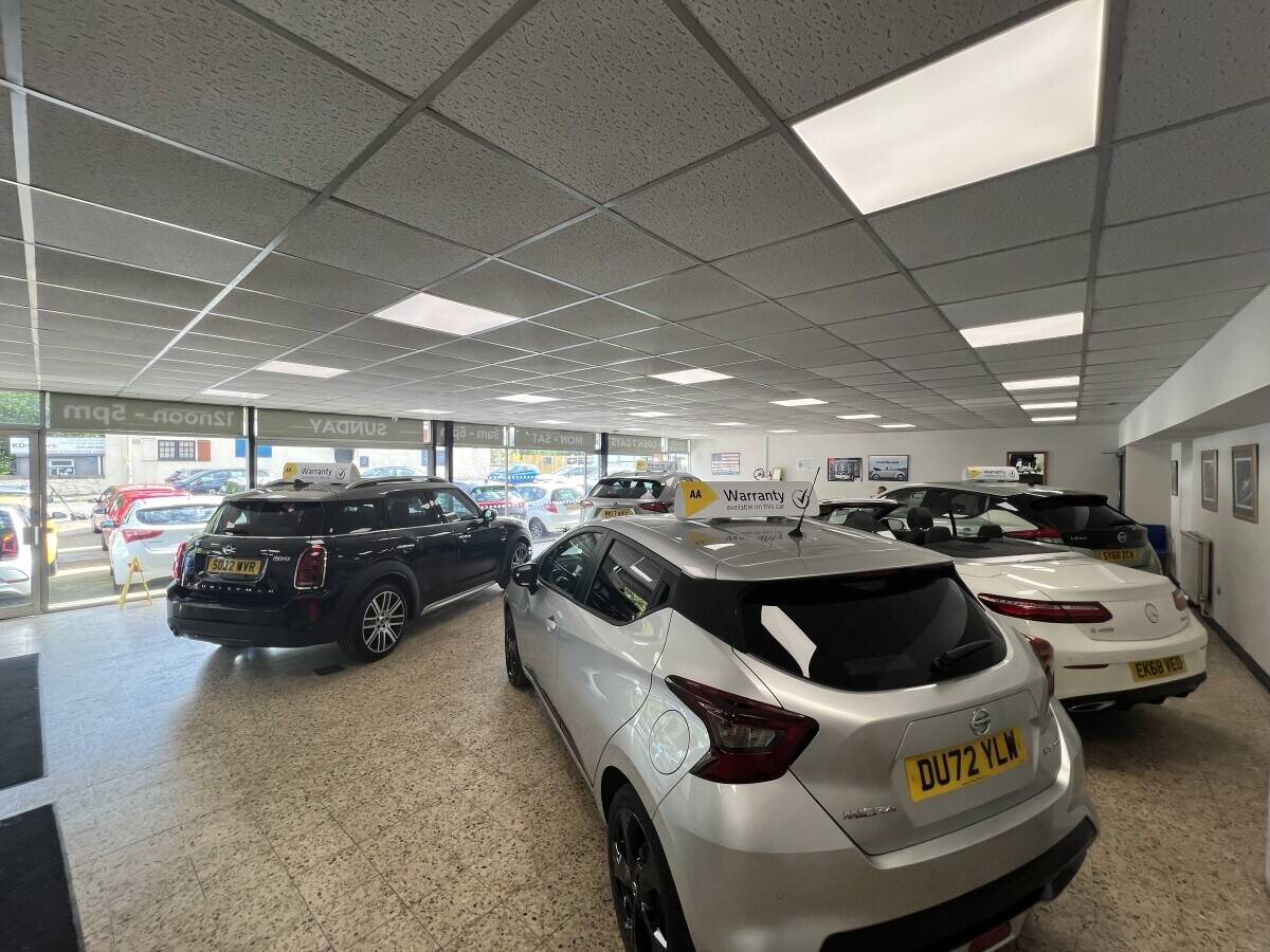 Car showroom with forecourt for c.35 vehicles located just 15 minutes west of Edinburgh city centre.
