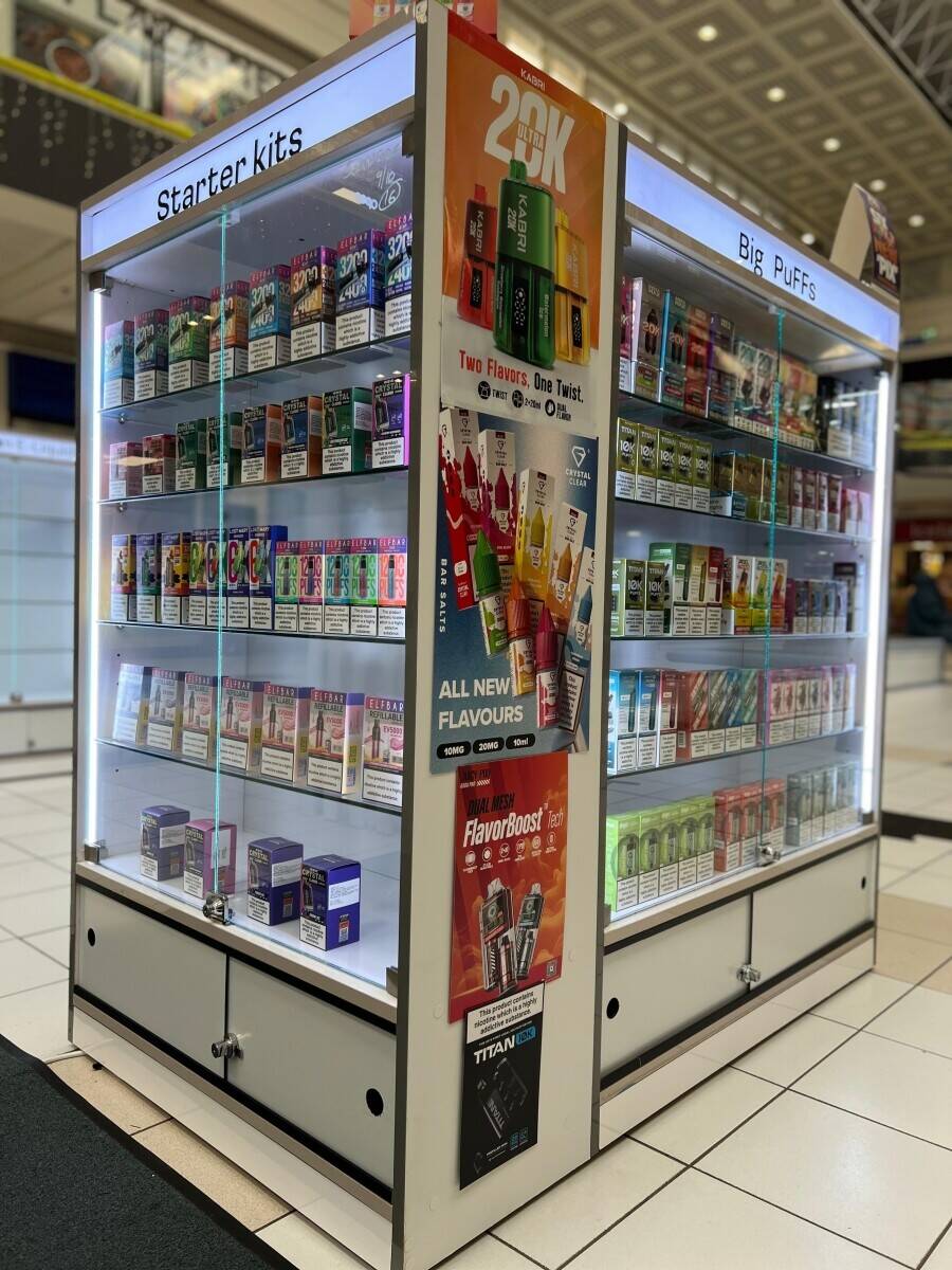 Vape shop kiosk business for sale in Edinburgh's ws shopping mall Photo 8