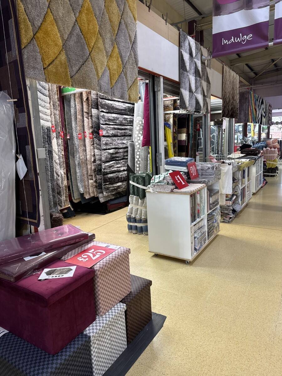 Busy Bedding & Homeware Shop in Busy Gorton Market