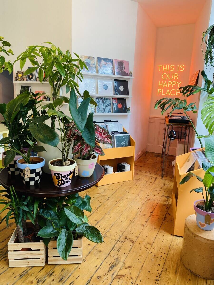 Shrubs & Dubs! The first plant and record shop!