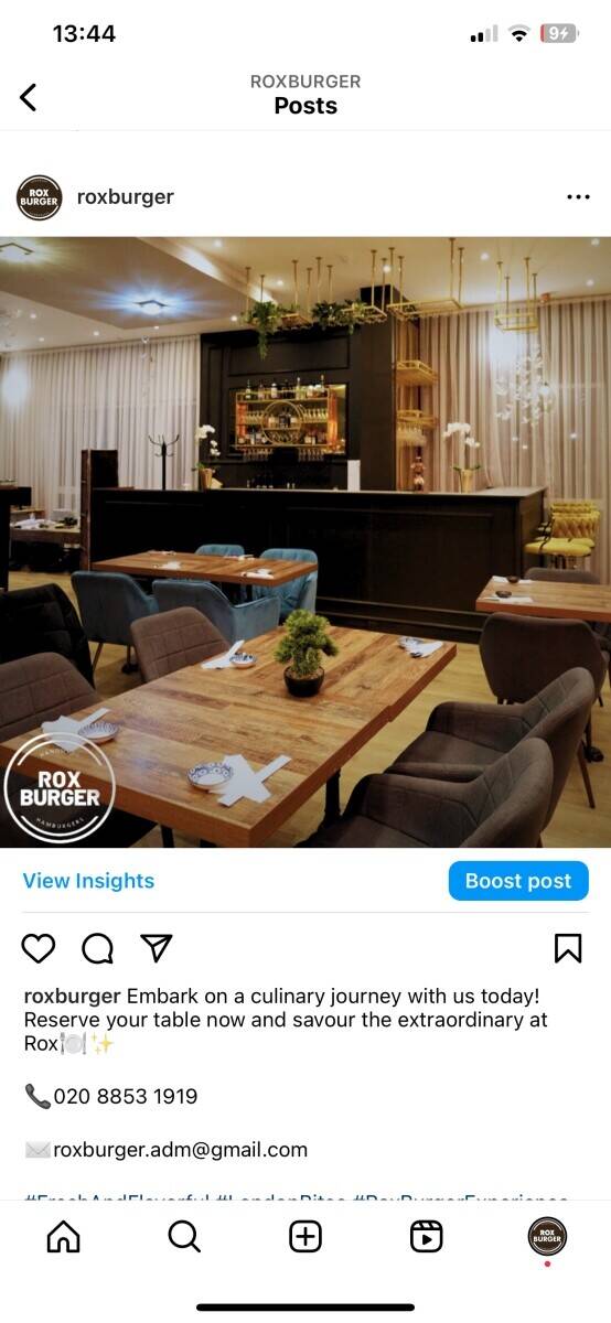 Japanese and burger restaurant by the river in Greenwich for sale