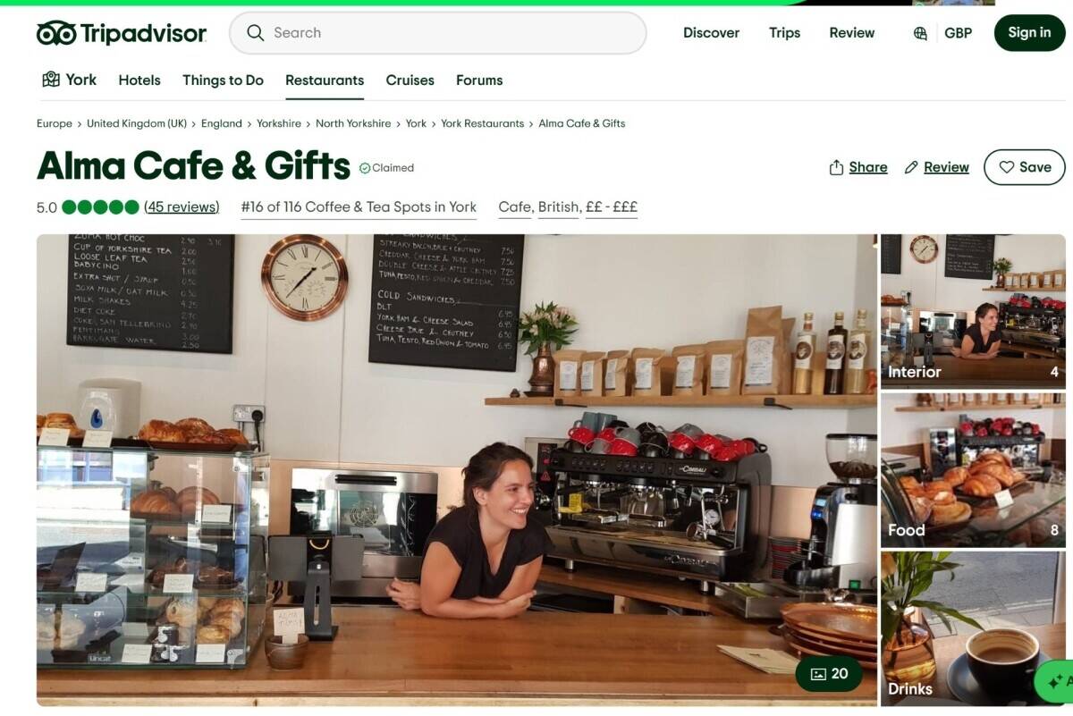 Business For sale. A very busy cafe.  Open to offers..2 floor Cafe for Sale in York City Centre