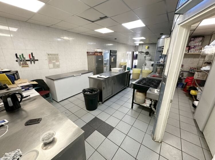 Modern attractive fish & chip takeaway with no deliveries within a highly populated residential catchment area in Staffordshire.