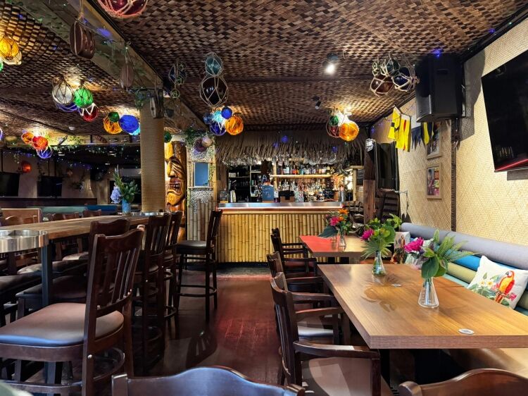 Tiki Bar & Darts Den for sale in Glasgow City Centre with cocktails, Thai cuisine, and darts.