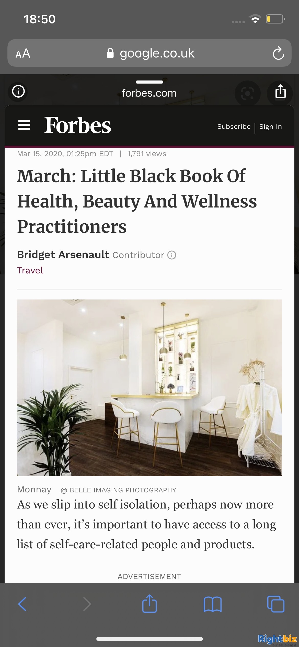 Beauty and  Wellness Clinic for sale central London