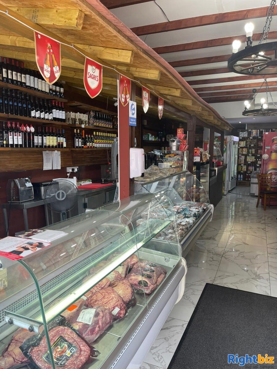 Groceries, Butcher, and Coffee Shop in North Finchley, London.