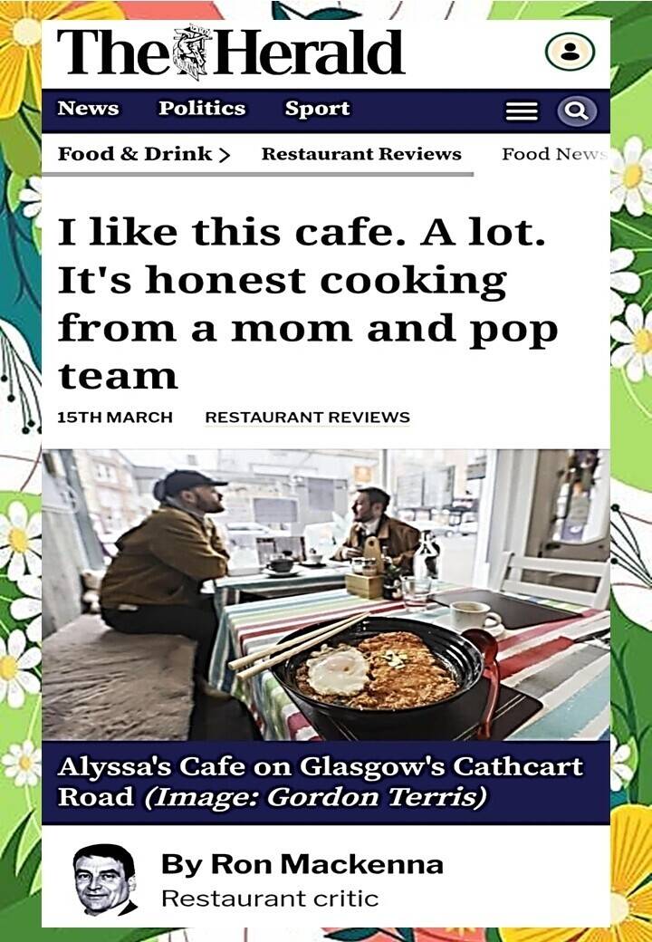 Highly-Rated Japanese Cafe for Sale in Glasgow G42 &ndash; High Rated by The Herald