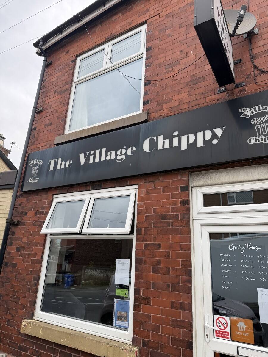 Village Fish & Chips with rented flat above the shop for sale in Hyde, Manchester