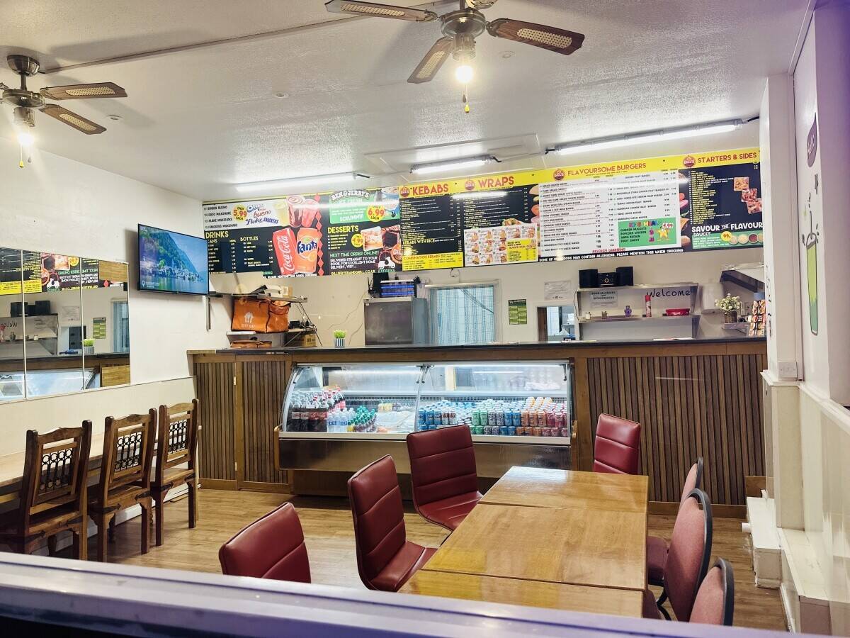 Kebab shop running business for sale 10 leasehold rent